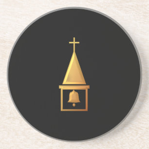 Golden "3-D" Bell Tower Coaster