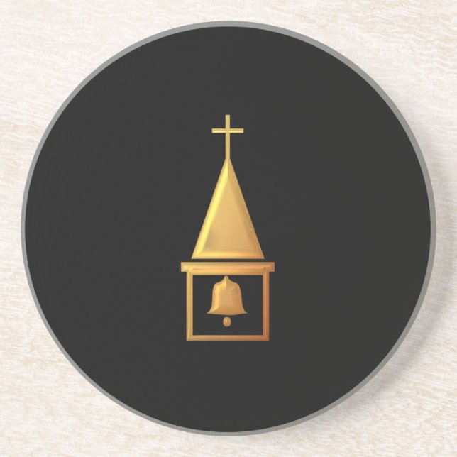 Golden "3-D" Bell Tower Coaster (Front)