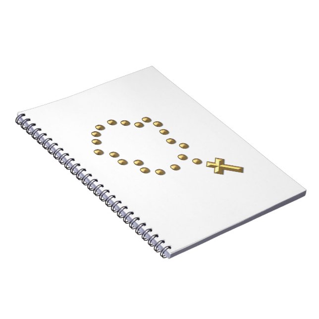 Golden "3-D" Chaplet or Rosary Notebook (Right Side)