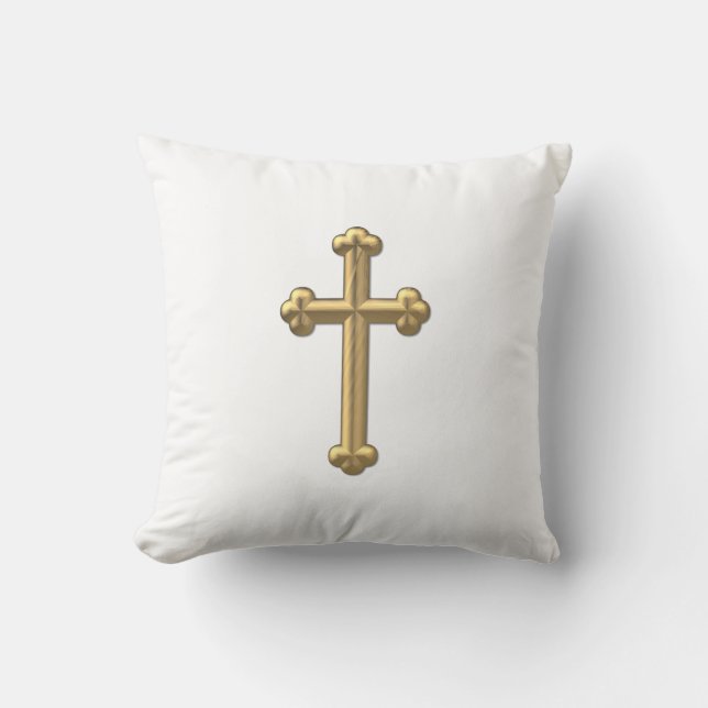 Golden "3-D" Cross 2 Cushion (Front)