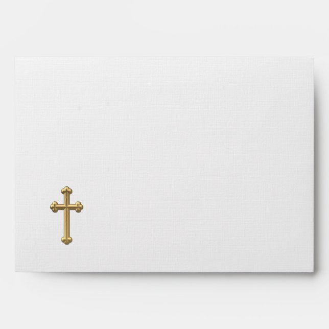 Golden "3-D" Cross 2 Envelopes (Front)