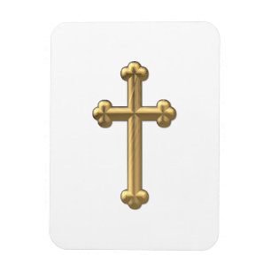 Golden "3-D" Cross 2 Magnet