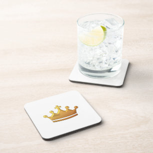 Golden "3-D" Crown Coaster