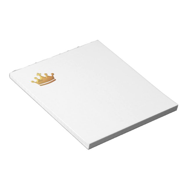 Golden "3-D" Crown Notepad (Angled)