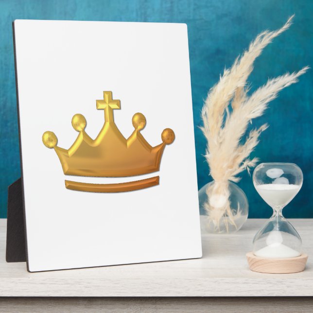 Golden "3-D" Crown Plaque (Side)