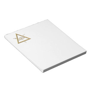 Golden "3-D" God's Eye Symbol Notepad