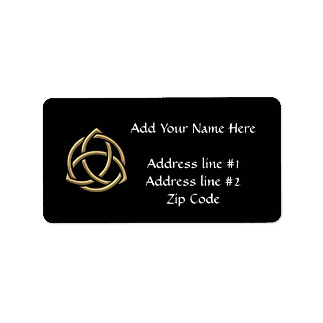 Golden "3-D" Holy Trinity Symbol 2 Label (Front)