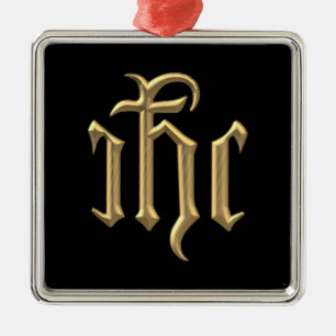 Golden "3-D" IHC Metal Ornament