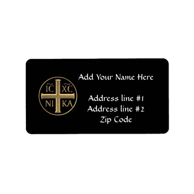 Golden "3-D" Jesus Christ: Conquers Label (Front)