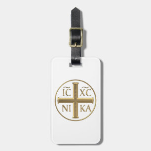 Golden "3-D" Jesus Christ: Conquers Luggage Tag
