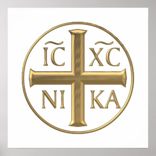 Golden "3-D" Jesus Christ: Conquers Poster