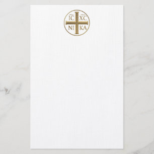 Golden "3-D" Jesus Christ: Conquers Stationery