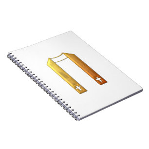 Golden "3-D" Liturgical Stole Notebook