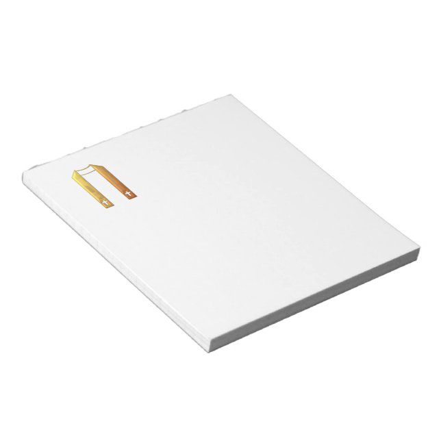 Golden "3-D" Liturgical Stole Notepad (Angled)