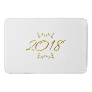 Golden 3-D Look 2018 Bath Mat Template
