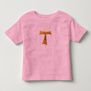 Golden 3-D Look Franciscan Tau Cross Toddler T-Shirt