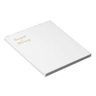 Golden 3-D Look Sacrament of Matrimony Notepad