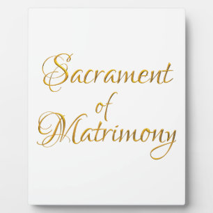 Golden 3-D Look Sacrament of Matrimony Plaque