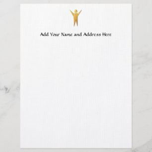 Golden "3-D" Priest/Minister Custom Letterhead