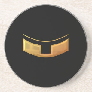 Golden "3-D" Priest/Minster Collar Coaster