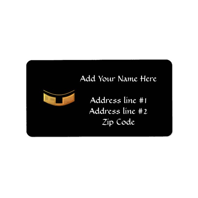 Golden "3-D" Priest/Minster Collar Label (Front)