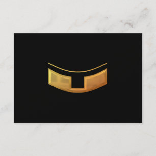 Golden "3-D" Priest/Minster Collar RSVP Card