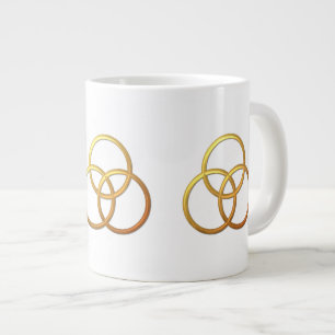 Golden "3-D" Trinity Symbol Large Coffee Mug