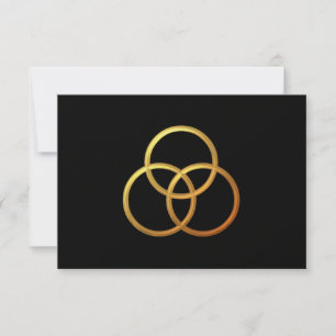 Golden "3-D" Trinity Symbol RSVP Card