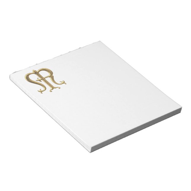 Golden "3-D" Virgin Mary Symbol Notepad (Angled)