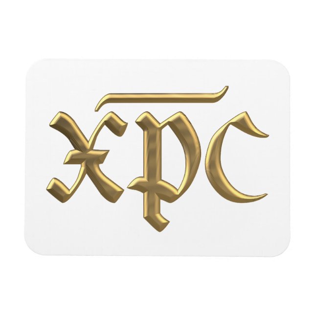 Golden "3-D" XPC symbol Magnet (Horizontal)