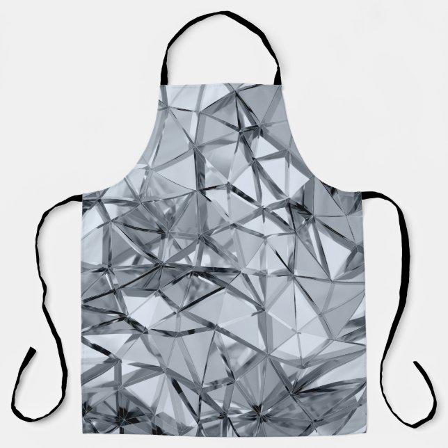 Golden 3D Metal: Geometric Background Apron (Front)