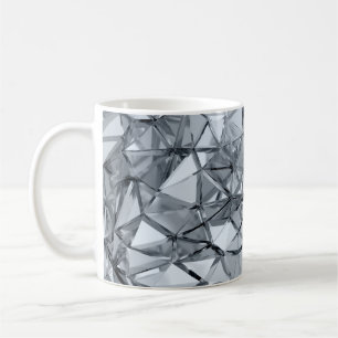 Golden 3D Metal: Geometric Background Coffee Mug