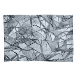 Golden 3D Metal: Geometric Background Pillowcase