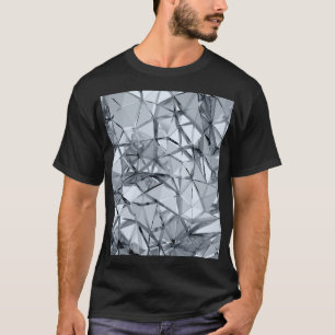 Golden 3D Metal: Geometric Background T-Shirt