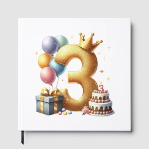 Golden 3rd Birthday Guest Book