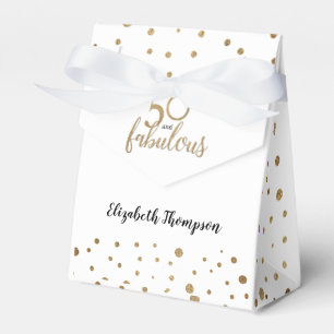 Golden 50 and Fabulous Personalised Birthday Favou Favour Box