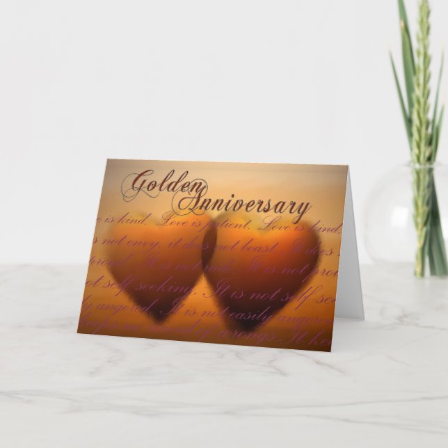 Golden 50 year anniversary card (Front)