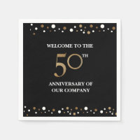 Golden 50th Company Anniversary Confetti Gold