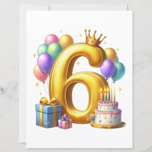 Golden 6th Birthday (Front)