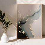 Golden Abstract Art Illuminated Poster Foil Gold<br><div class="desc">Immerse yourself in the captivating allure of 'Golden Essence', an exclusive illuminated poster that brings a touch of sophistication and modern art to any space. This striking piece features abstract designs enhanced with stunning foil gold accents, creating a mesmerising play of light and colour. Printed on high-quality paper, the artwork...</div>