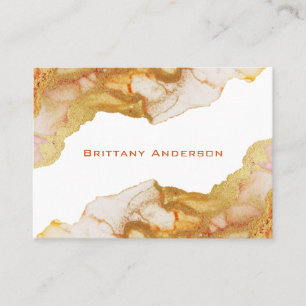 Golden Abstract DIY Business Card