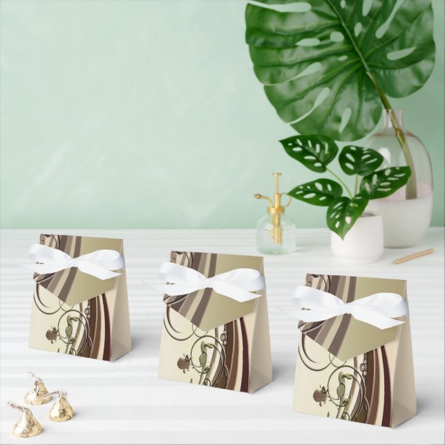 Golden Abstract Favour Box (Multiple)