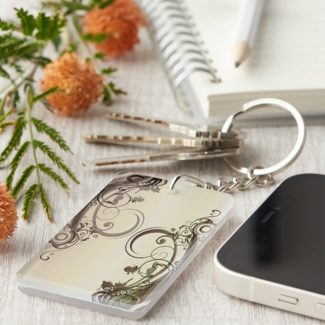 Golden Abstract Key Ring (Front Right)