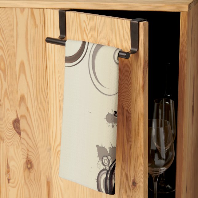 Golden Abstract Tea Towel (Thirds Fold)