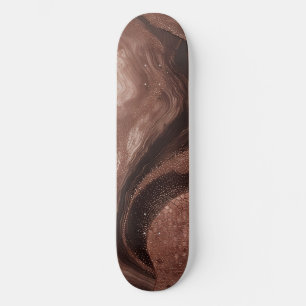 Golden Abstract Texture With Glitter Details ✨ Skateboard