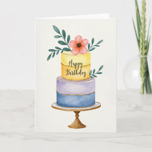 Golden Accents Birthday Card