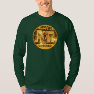 Golden African Ethnic Art Print Design T-Shirt
