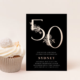 Golden Age 50th Birthday Party Rose Gold