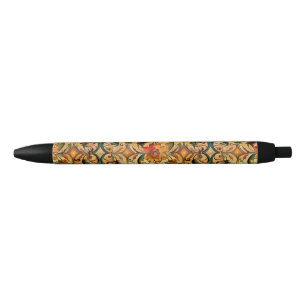 Golden Age Botanical Black Ink Pen
