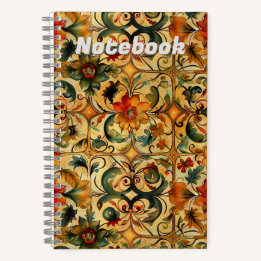 Golden Age Botanical Design  Notebook